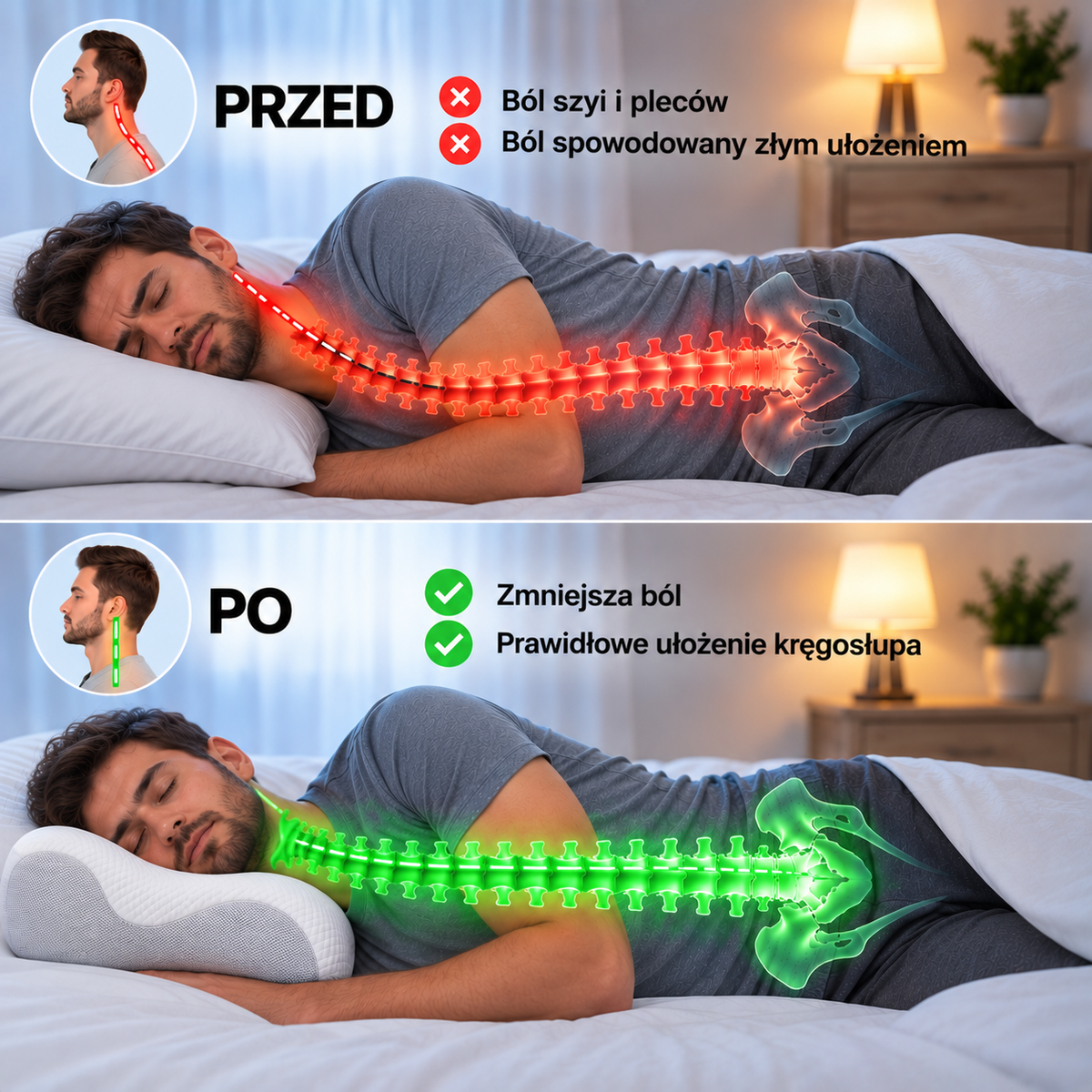 OrthoSleep™ – Ergonomiczna poduszka na szyję i lepszy sen