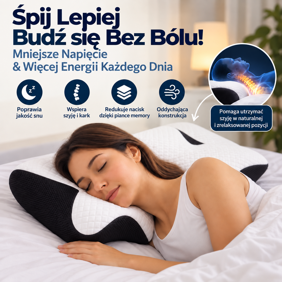 Ergonomiczna poduszka do spania – na szyję i lepszy sen