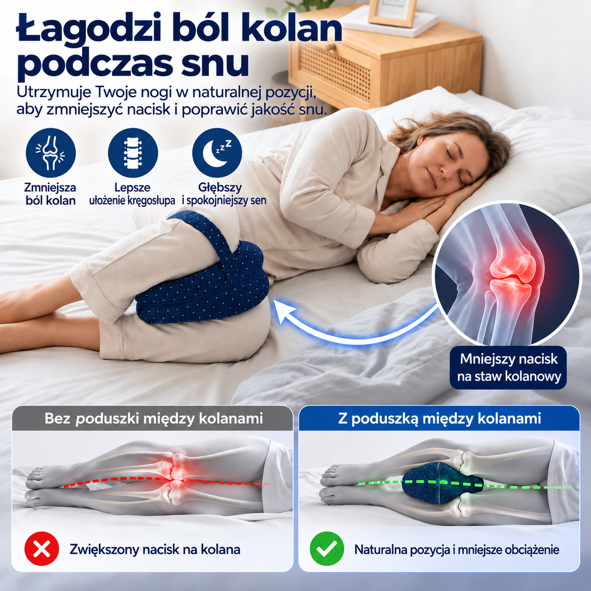 Nordycki Knee – poduszka do prawidłowego ułożenia kolan