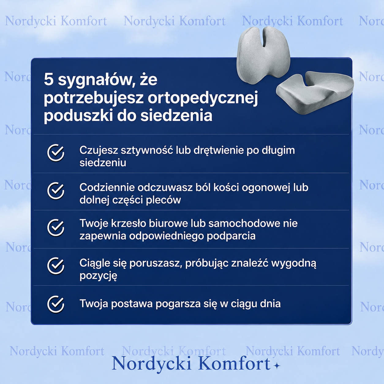 Ortopedyczna poduszka lędźwiowa