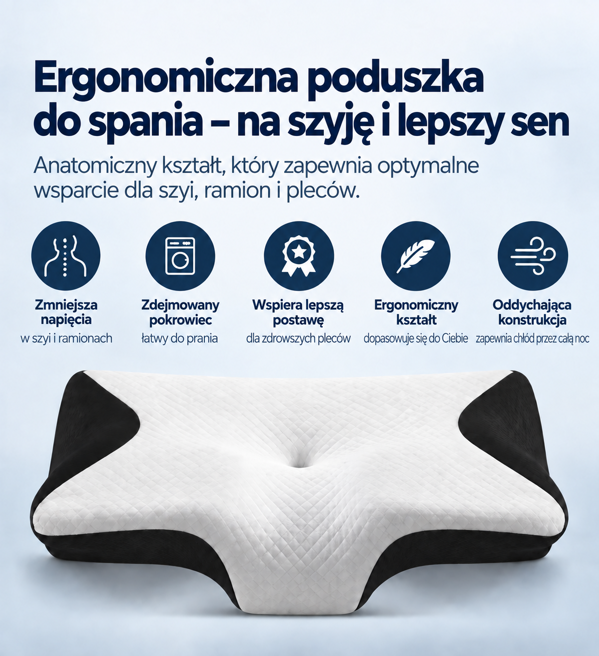 Ergonomiczna poduszka do spania – na szyję i lepszy sen