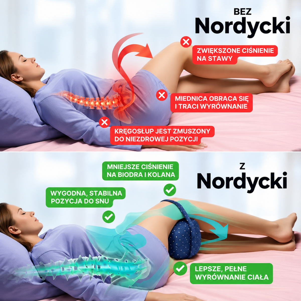 Nordycki Knee – poduszka do prawidłowego ułożenia kolan