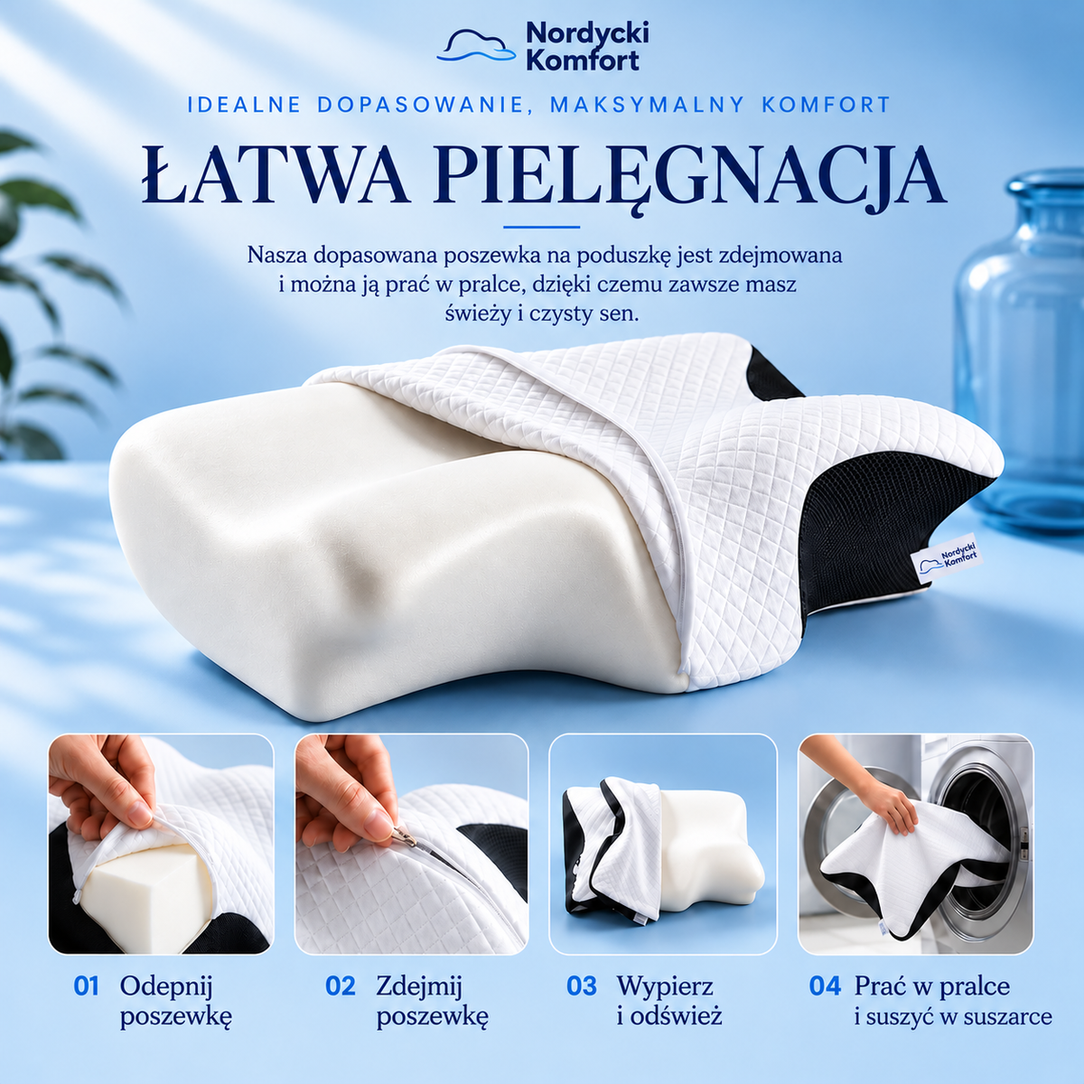 OrthoSleep™ 3.0 – Poszewka na poduszkę ergonomiczną