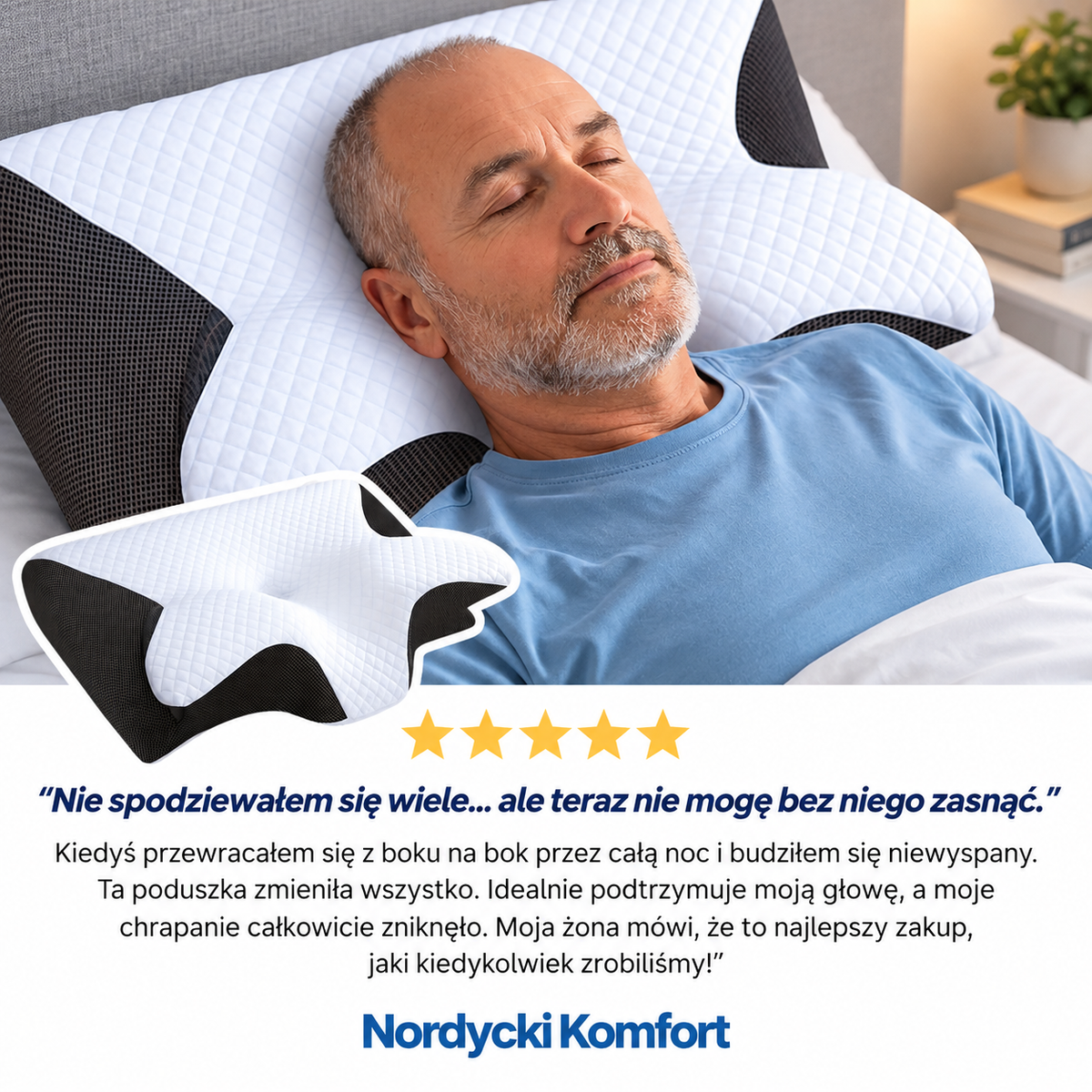 OrthoSleep™ – Ergonomiczna poduszka na szyję i lepszy sen