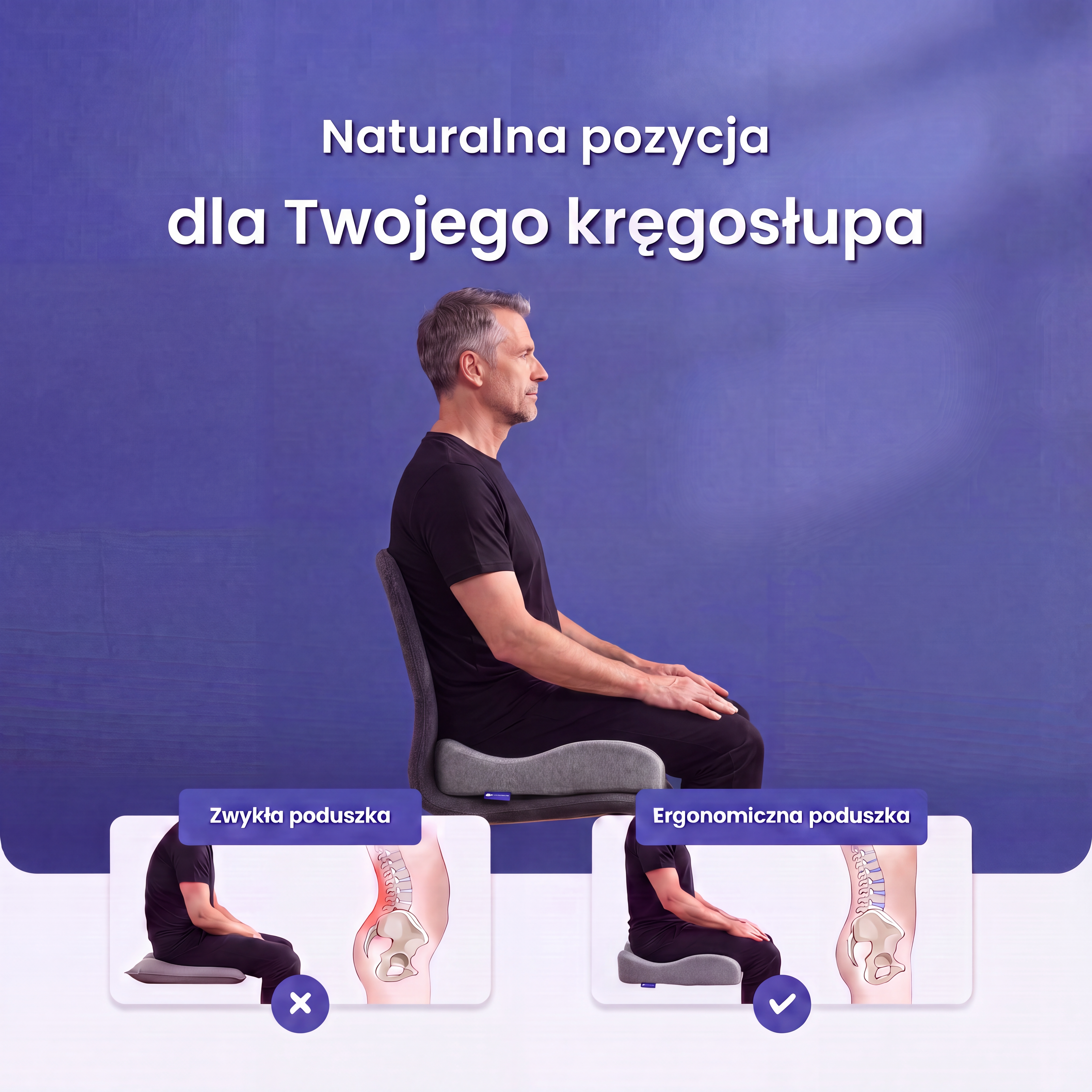 Ergonomiczna poduszka do siedzenia
